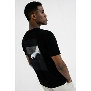 Tricou slim fit cu imprimeu pe partea din spate - Negru/Gri imagine