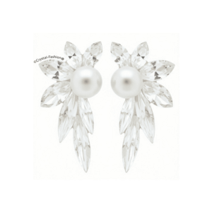 Cercei cu cristale si perle Swarovski® Pearl Bernie 3 - 3cm imagine