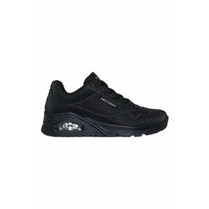 Pantofi sport flatform Uno Shiny Scale cu detali reflectorizant - Negru imagine