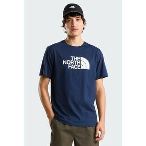 Tricou cu decolteu la baza gatului si imprimeu logo Evolution - Bleumarin imagine