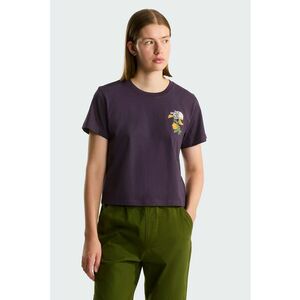 Tricou regular fit Flora Embro - Verde/Portocaliu/Violet pruna imagine