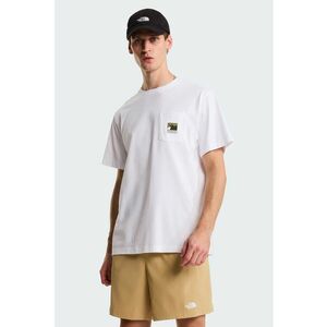 Tricou lejer din bumbac Mountain - Alb/Verde masliniu imagine