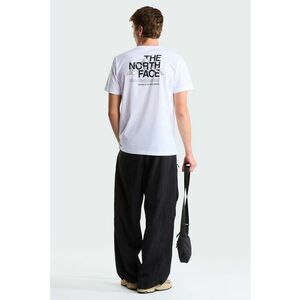 Tricou cu decolteu la baza gatului Mountain Sketch - Negru stins/Alb optic imagine