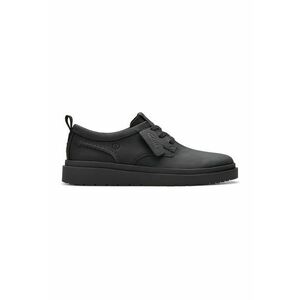 Pantofi sport de piele cu sireturi - Gri antracit imagine