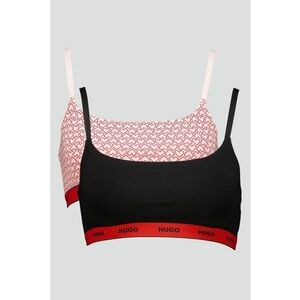 Set de bustiere din amestec de bumbac cu banda logo - 2 piese - Rosu/Negru imagine