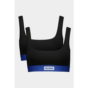 Set de bustiere din amestec de bumbac - 2 piese - Albastru/Negru imagine