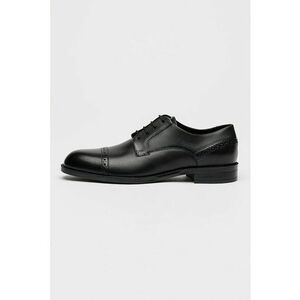 Pantofi din piele cu model brogue Tayil - Negru imagine