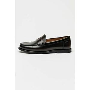 Pantofi loafer din piele Tevan - Maro inchis imagine