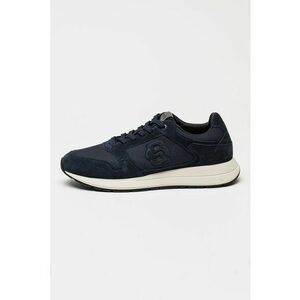 Pantofi sport Vinston wedge din piele intoarsa si material textil - Bleumarin imagine