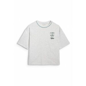 Tricou oversize gri deschis - bumbac - Gri deschis imagine