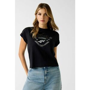 Tricou cu imprimeu logo - Negru imagine