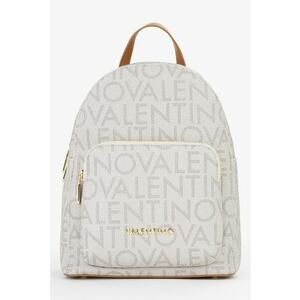 Rucsac de piele ecologica cu model logo - Gri deschis/Bej deschis imagine