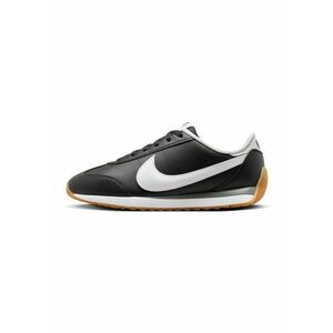 Pantofi sport Pacific din piele si piele ecologica cu logo lateral - Alb/Negru imagine