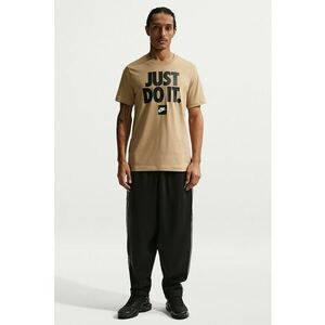 Tricou regular fit din bumbac cu imprimeu Sportswear - Negru/Maro deschis imagine