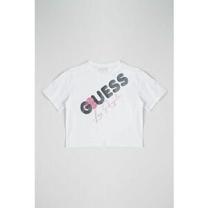 Tricou cu imprimeu logo si decolteu la baza gatului - Alb/Gri inchis/Roz imagine