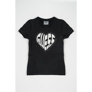 Tricou din amestec de bumbac cu logo din strasuri - Negru/Argintiu imagine