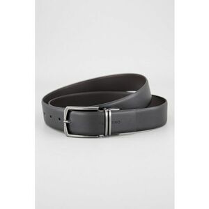 Curea de piele cu logo - Negru imagine
