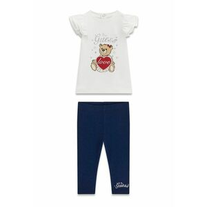 Set de tricou si colanti - Alb/Albastru ultramarin imagine