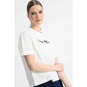 Tricou din bumbac cu logo - Alb/Negru imagine