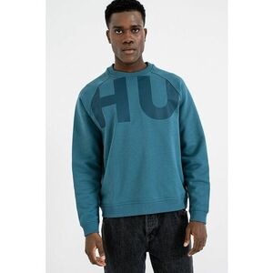 Bluza de trening din bumbac cu logo supradimensionat - Verde englez imagine