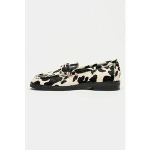 Pantofi loafer din piele Adison C - Alb/Negru imagine