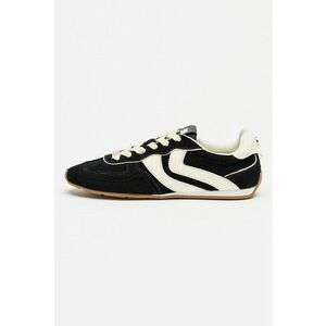 Pantofi sport din piele intoarsa Abbi - Alb/Negru imagine