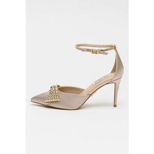 Pantofi din piele ecologica cu toc clasic Last Dance - Maro taupe/Argintiu imagine