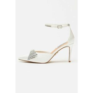 Pantofi din piele ecologica cu toc clasic Last Dance - Alb optic/Argintiu imagine