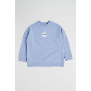 Bluza de trening din amestec de bumbac cu decolteu la baza gatului - Albastru deschis imagine