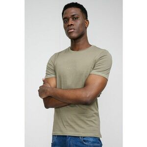 Tricou slim fit de bumbac - Verde/Kaki imagine