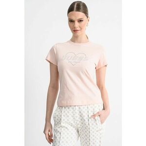 Tricou regular-fit cu logo decorativ - Roz/Argintiu imagine