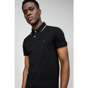 Tricou polo din amestec de bumbac - Negru imagine