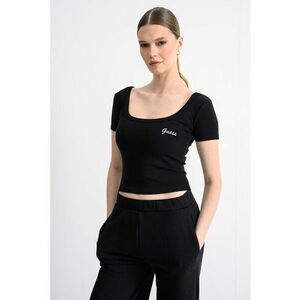 Top crop cu logo - Negru imagine