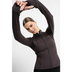 Bluza de trening cu logo si fermoar - Gri antracit imagine