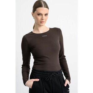 Bluza slim-fit cu logo - Maro inchis imagine