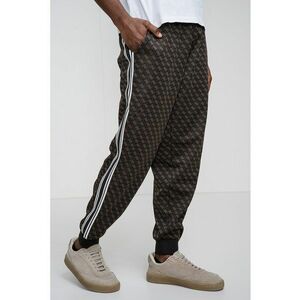 Pantaloni de trening cu logo - pentru fitness - Alb/Maro inchis/Negru imagine