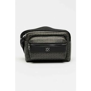 Geanta crossbody cu model logo Quantic - Maro inchis/Negru stins imagine