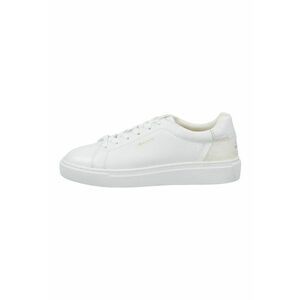 Pantofi sport low cut din piele - Alb optic imagine