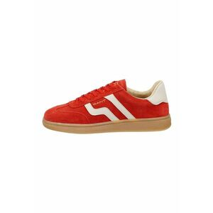 Pantofi sport din piele intoarsa cu garnituri din piele Cuzmo - Rosu vermillion/Alb murdar imagine