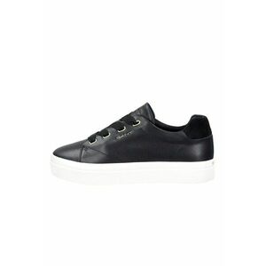 Pantofi sport cu talpa flatform Avona - Negru/Alb optic imagine