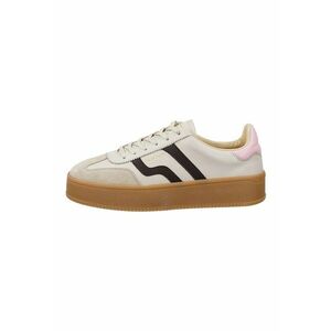Pantofi sport din piele cu garnituri din piele intoarsa Cuzmani - Negru/Roz deschis/Bej imagine