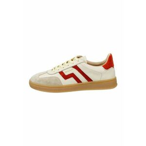 Pantofi sport low-cut cu garnituri din piele intoarsa Cuzima - Rosu/Crem imagine