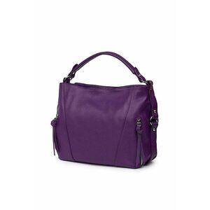 Geanta dama din piele naturala Samira - mov - 27x38x10cm imagine