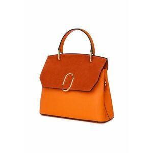 Posetă din piele naturală Ruby portocalie - 24x30x11cm - două compartimente - bretea reglabilă imagine