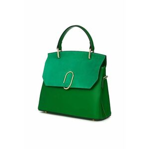 Poseta din piele naturala Ruby - verde - 24x30x11cm - 2 compartimente imagine