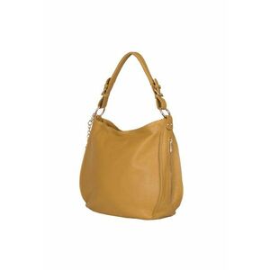 Geantă piele naturală Edina galbenă - 2 compartimente - 29x36x13cm imagine