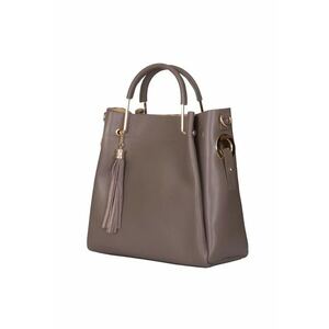 Geantă dama piele naturală Fabiana - bej - 3 compartimente - 32x32x15cm imagine