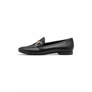 Mocasini din piele cu detalii metalice - Negru imagine