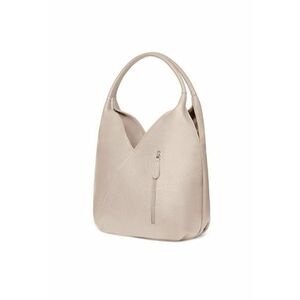 Geantă piele naturală Lorena crem - 2 compartimente - 32x32x16cm imagine