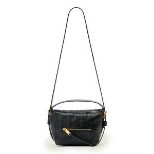 Geanta crossbody de piele - Negru imagine